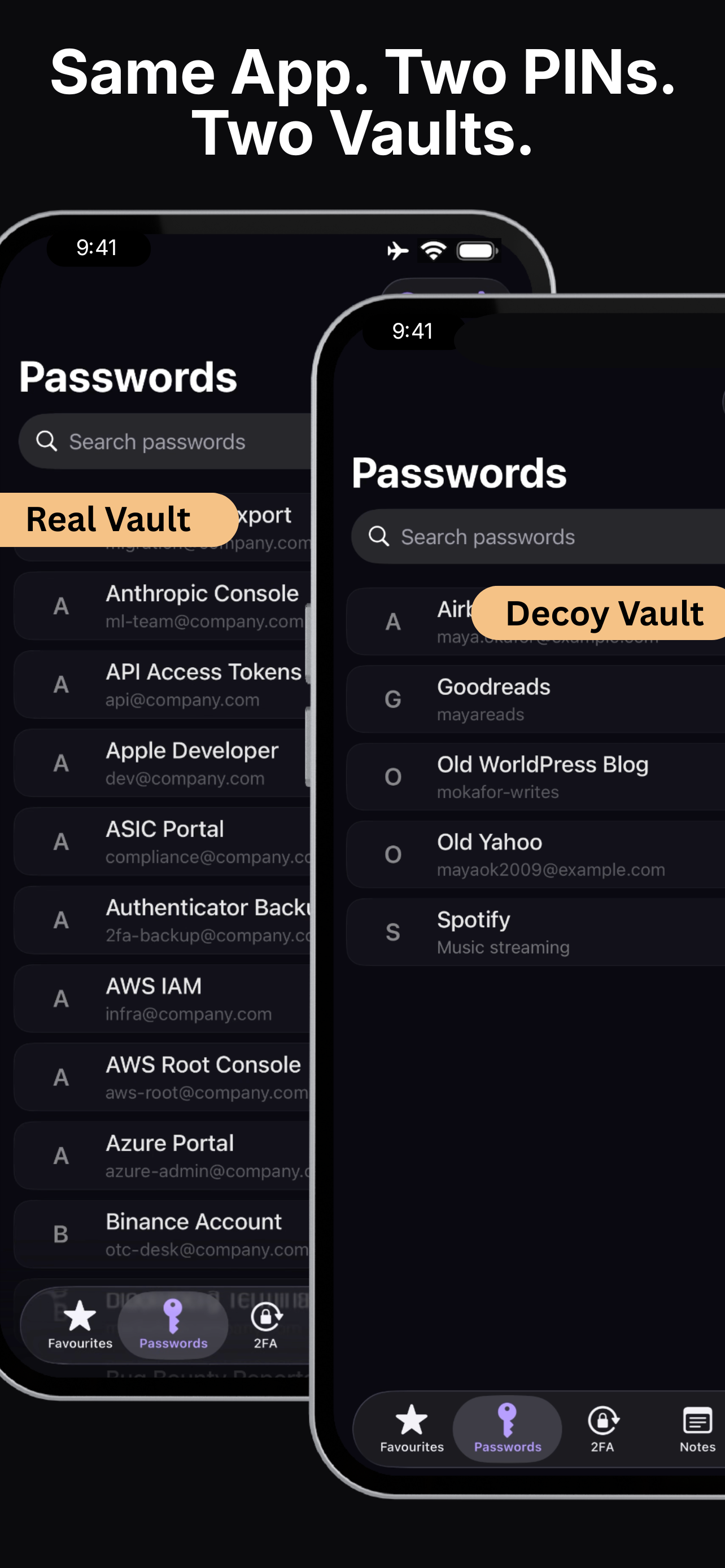 Two Vaults, One Phone — Krypt Decoy Vault