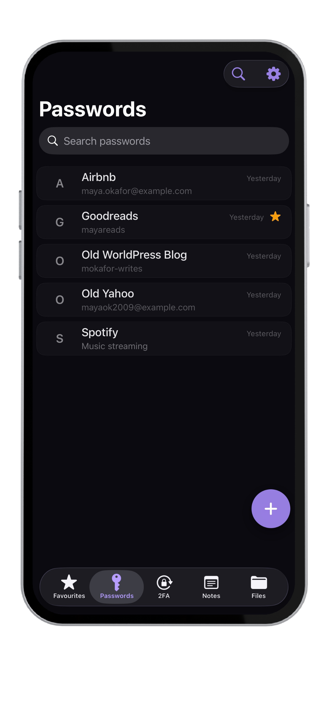 Decoy vault — passwords