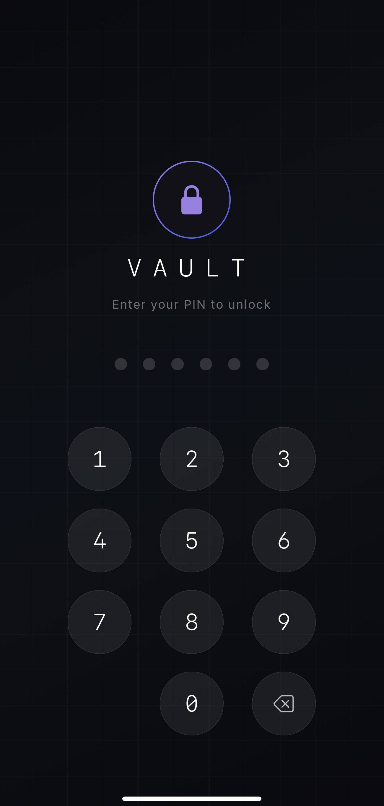 Krypt PIN unlock