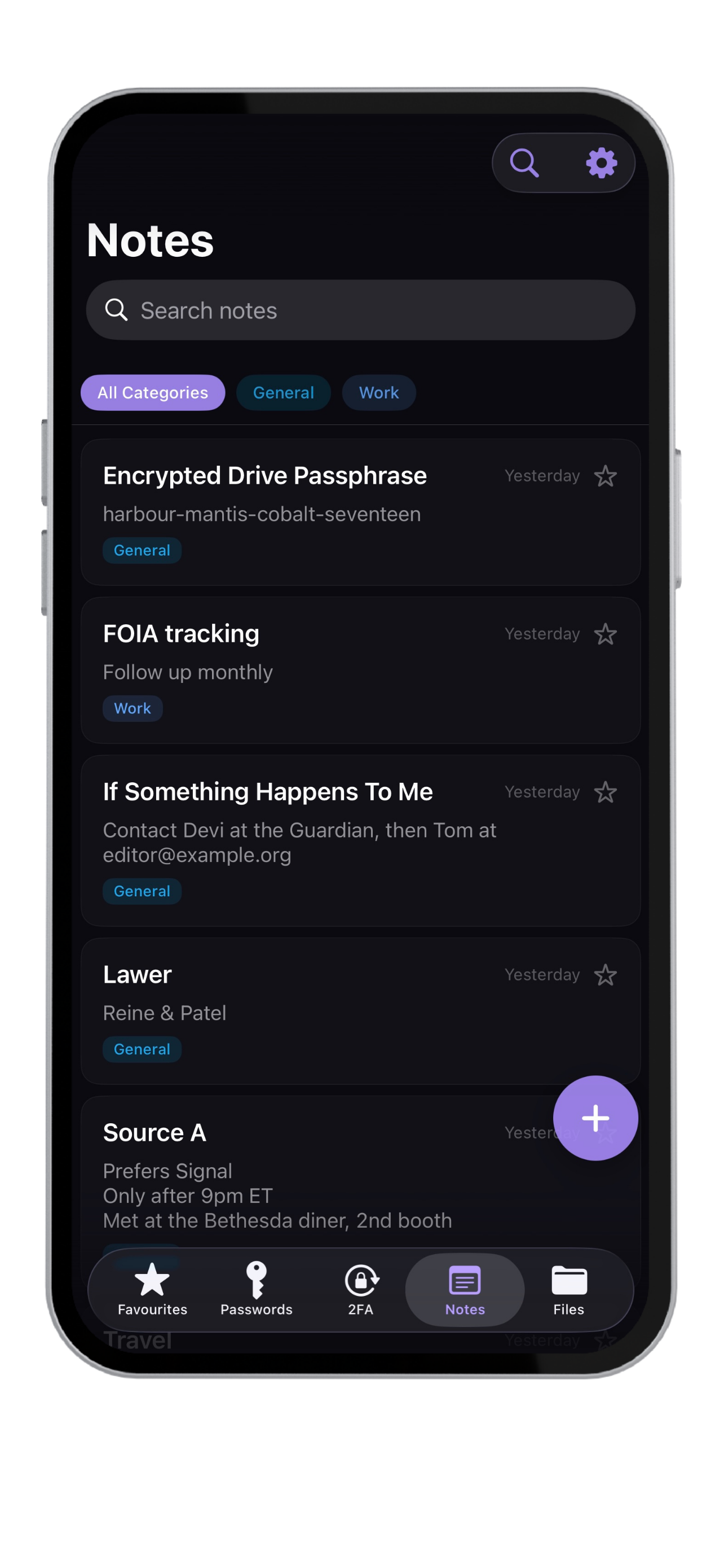 Real vault — notes
